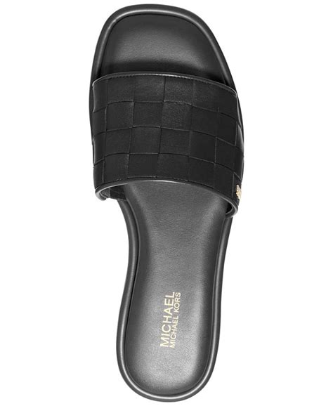 michael michael kors women's hayworth slide flat sandals